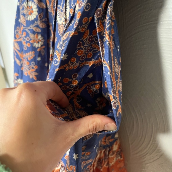 House of Harlow Nastassia Dress Puff Sleeve Mini Square Neck Smocked Waist XS - Picture 8 of 8